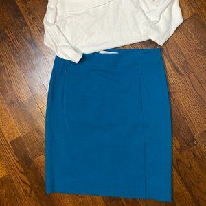Diane Von Furstenberg Teal Pencil Skirt